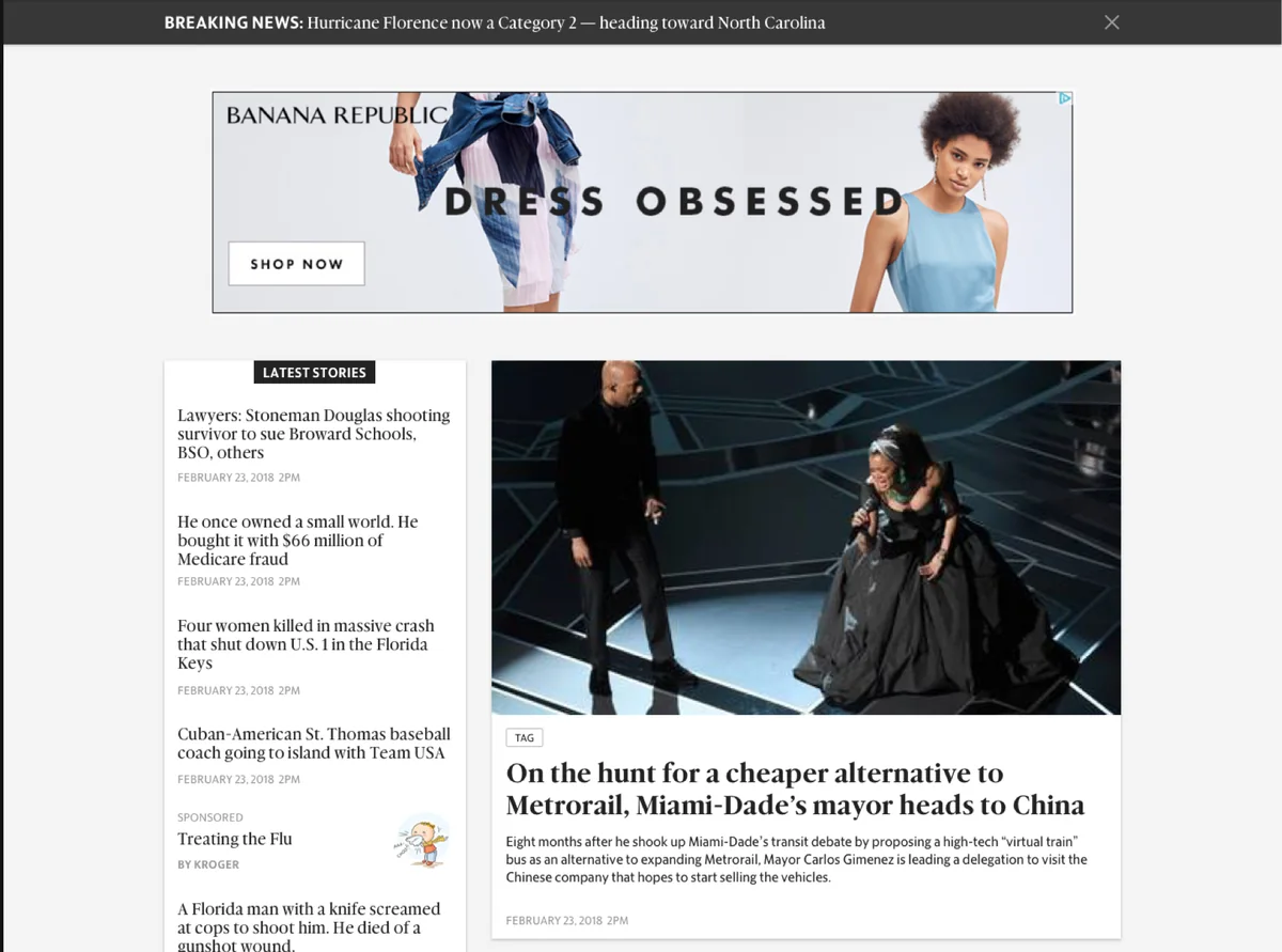Stage one of the homepage
